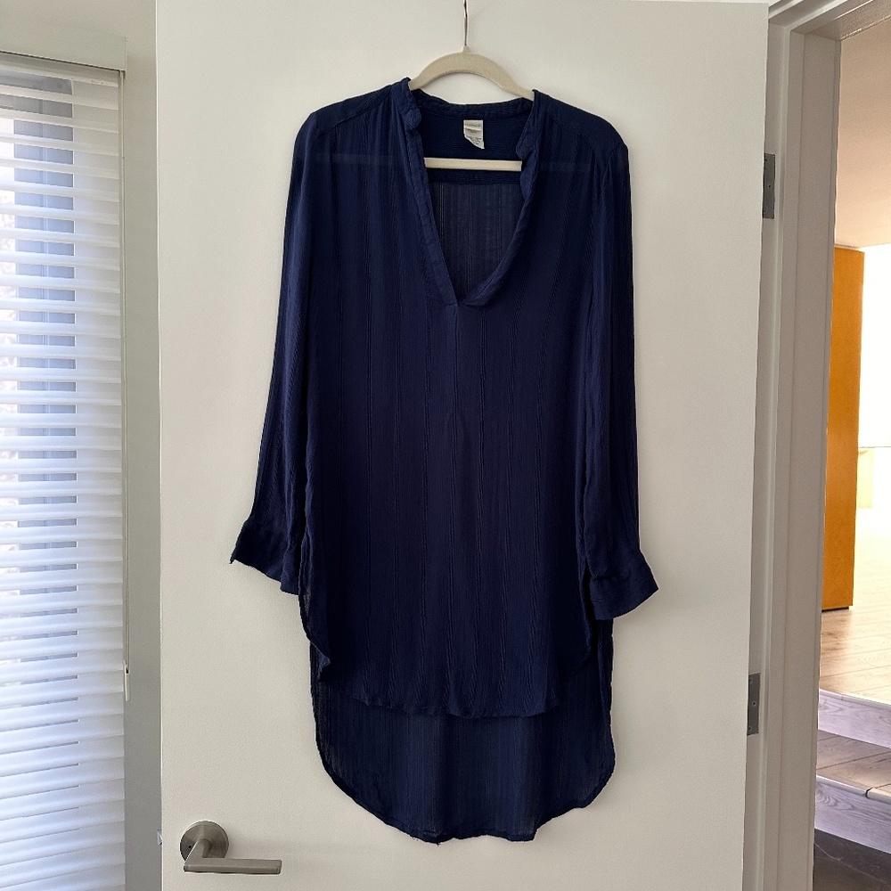 Navy Blue Cover Up Blouse